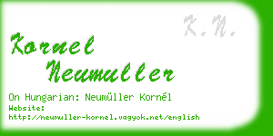 kornel neumuller business card