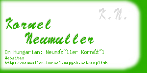 kornel neumuller business card